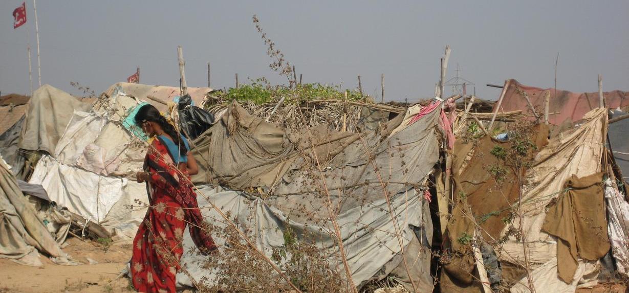Huts in and Indian Slum
