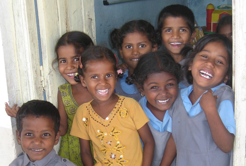 Indian slum children