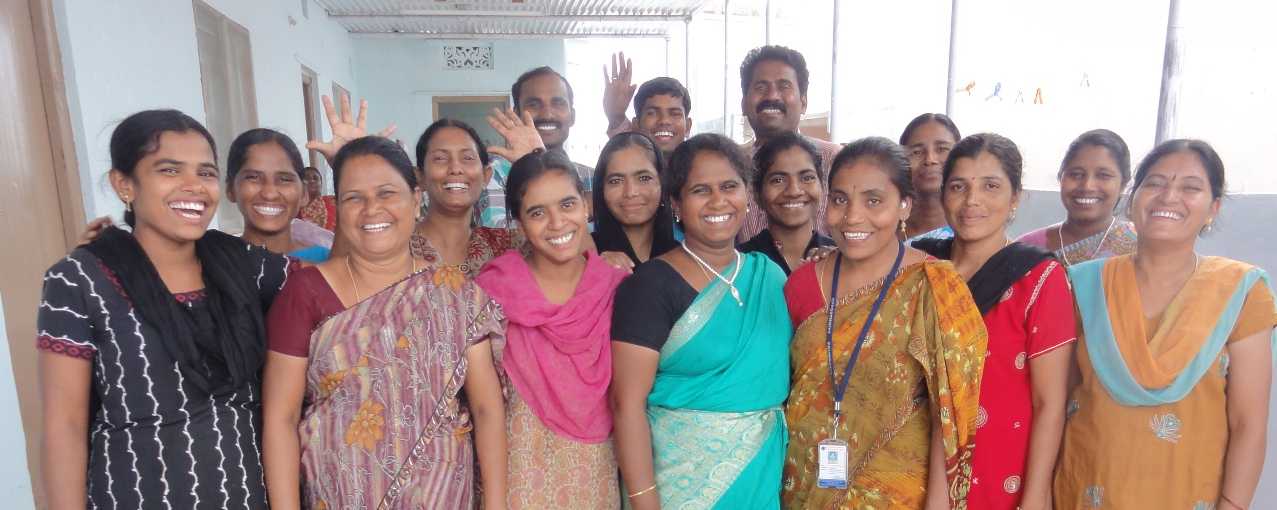Indian slum school staff